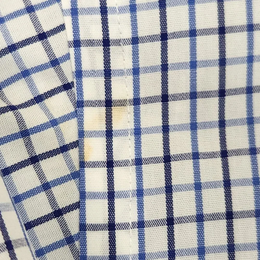 Brooks Brothers 346 Dress Shirt Men's 18-4/5 Check‎ Non-Iron Long Sleeve Button